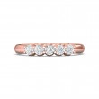 FlyerFit® 18K Pink Gold Shared Prong Wedding Band