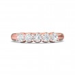 FlyerFit® 18K Pink Gold Shared Prong Wedding Band