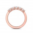 FlyerFit® 18K Pink Gold Shared Prong Wedding Band