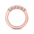 FlyerFit® 14K Pink Gold Shared Prong Wedding Band