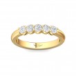 FlyerFit® 18K Yellow Gold Shared Prong Wedding Band