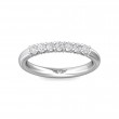 FlyerFit® Platinum Shared Prong Wedding Band