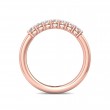 FlyerFit® 14K Pink Gold Shared Prong Wedding Band