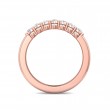 FlyerFit® 14K Pink Gold Shared Prong Wedding Band