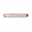 FlyerFit® 18K Pink Gold Shared Prong Wedding Band