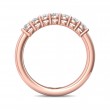 FlyerFit® 18K Pink Gold Shared Prong Wedding Band