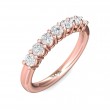 FlyerFit® 18K Pink Gold Shared Prong Wedding Band