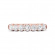 FlyerFit® 14K Pink Gold Shared Prong Wedding Band