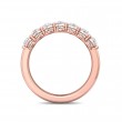 FlyerFit® 14K Pink Gold Shared Prong Wedding Band