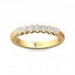 FlyerFit® 18K Yellow Gold Shared Prong Wedding Band