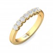 FlyerFit® 18K Yellow Gold Shared Prong Wedding Band