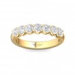 FlyerFit® 18K Yellow Gold Shared Prong Wedding Band