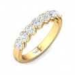 FlyerFit® 18K Yellow Gold Shared Prong Wedding Band