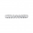 FlyerFit® 18K White Gold Eternity Wedding Band