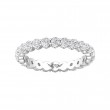 FlyerFit® 18K White Gold Eternity Wedding Band