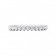 FlyerFit® 18K White Gold Eternity Wedding Band