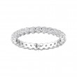 FlyerFit® 18K White Gold Eternity Wedding Band