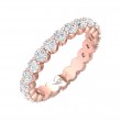 FlyerFit® 14K Pink Gold Eternity Wedding Band