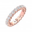 FlyerFit® 14K Pink Gold Eternity Wedding Band