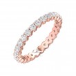 FlyerFit® 14K Pink Gold Eternity Wedding Band