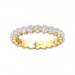 FlyerFit® 18K Yellow Gold Eternity Wedding Band