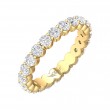 FlyerFit® 18K Yellow Gold Eternity Wedding Band