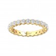 FlyerFit® 18K Yellow Gold Eternity Wedding Band