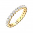 FlyerFit® 18K Yellow Gold Eternity Wedding Band