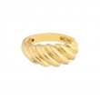 14K Yellow Gold Croissant Twist Ring