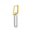 14K Yellow and White Gold Convertible Paperclip Earrings