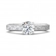 FlyerFit® 18K White Gold Vintage Engagement Ring