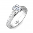 FlyerFit® 18K White Gold Vintage Engagement Ring