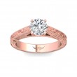 FlyerFit® 18K Pink Gold Vintage Engagement Ring