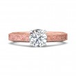 FlyerFit® 18K Pink Gold Shank And White Gold Top Vintage Engagement Ring