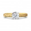 FlyerFit® 18K Yellow Gold Shank And White Gold Top Vintage Engagement Ring