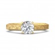 FlyerFit® 18K Yellow Gold Vintage Engagement Ring