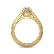 FlyerFit® 18K Yellow Gold Vintage Engagement Ring