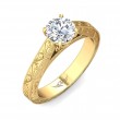 FlyerFit® 18K Yellow Gold Vintage Engagement Ring