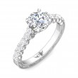 FlyerFit® Platinum Vintage Engagement Ring