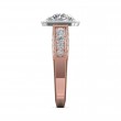 FlyerFit® 18K Pink Gold Shank And White Gold Top Encore Engagement Ring