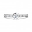 FlyerFit® Platinum Micropave Engagement Ring