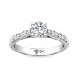 FlyerFit® Platinum Micropave Engagement Ring