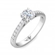 FlyerFit® Platinum Micropave Engagement Ring