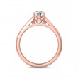 FlyerFit® 18K Pink Gold Micropave Engagement Ring