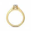 FlyerFit® 18K Yellow Gold Micropave Engagement Ring