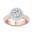 FlyerFit® 14K Pink Gold Shank And White Gold Top Encore Engagement Ring