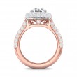 FlyerFit® 14K Pink Gold Shank And White Gold Top Encore Engagement Ring