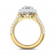 FlyerFit® 18K Yellow Gold Shank And White Gold Top Encore Engagement Ring