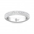 FlyerFit® 14K White Gold Micropave Wedding Band