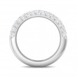 FlyerFit® 14K White Gold Micropave Wedding Band